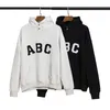 Nieuwe Heren Dames Hoodies Mode Letter ABC Grijs/Zwart Hoodie Herfst Winter Ronde hals Lange Mouw Capuchon Trui Kleding Sweatshirts Jumpers