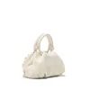 Kvällspåsar Extensible Ruched Designer Ring Handväskor för kvinnor Pearl and Marble Decoration Shoulder Bag Högkvalitativ delikat Crossbody -väska L221014