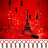 Strings 2m 20 LED Wine Cork Lighting Kerstdecor Jar Bottle Lights Batterij aangedreven Garland Party Wedding Bar