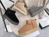 2022 Winter Ultra Mini Platform Designer Designer Angle Snow Fur Boot Brown Australia Теплые пинетки для женщины настоящая кожа Eu35-44