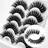 Handmade Reusable Multilayer False Eyelashes Soft & Vivid Messy Crisscross Curly Thick Mink Fake Lashes Extensions Eyes Makeup Easy to Wear