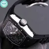 Business Leisure RM055 hela automatisk mekanisk klocka kolfiberfodral Tejp Mens Watch