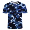 Camisetas masculinas Moda ao ar livre Moda rápida Camuflagem curta Camuflagem Primavera e outono Camise de camiseta de esportes de pescoço redondo de mangas compridas