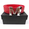 Belts Fashion Classic Men Designers Womens Mens Casual Letter Smooth Buckle Belt Width 3.4cm with Box248k