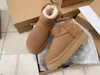 Stivali Australia Women Classic Mini Platform Boot Ultra Matte Scolle di neve inumite shearling Fux Furx Furx Blend Comfort Winter Designer Girl Girl