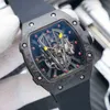 Luxury mens Mechanics Watches Wristwatch Carbon Fiber Bull Full Automatic Mechanical Atmosphere Business Mens Watch