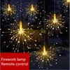 Christmas Decorations 120leds Fireworks Garland Lights Remote Control Warm White Fairy Bar Party Year Wedding Decorative