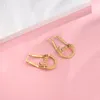 Серьги обручи титановые стальные свинки для женщин Gold Color Geometric Имя Имя Серьга Серьга Bijoux Femme 2022 Тенденция