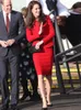 İş elbiseleri prenses Kate moda bahar sonbahar yüksek kaliteli kadın set düğmesi ceket üstleri kalem etek parti zarif kırmızı 2 adet takım elbise