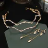 Серьги ожерелья устанавливают простую модную свадебную золоту