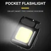 Flashlights Torches Mini LED Flashlight Work Light rechargeable Glare COB Keychain Light Portable Flashlight Outdoor Camping Small Light Hot L221014