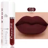 Brillant à lèvres 18 couleurs, glaçage velours mat, tasse antiadhésive, ne se décolore pas, imperméable, maquillage hydratant durable, 2.5ml