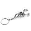 Keychains 2022 Fashion Scorpion Hangers Metal Chain Scorpio Insect voor heren Key Rings Charms Sieraden Accessoires Drop