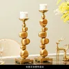Ljusstakare retro j￤rnljusstake enkel h￥llare vintage candelabrum stand candlelight middag fest k￶k hem dekoration df50ch