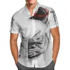 Camisas casuales para hombres Jesús gran abrazo 3D playa hawaiana 2022 verano Camisa de manga corta para hombres ropa de calle de gran tamaño 5XL Camisa Social Chemise