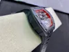 KV RM011 Watchには7750タイムキーピング機能セラミックマテリアルケースサファイアクリスタルガラスミラー天然ゴム時計バンドが装備されています