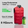 Men's Vests Unisex Heating Waistcoat Intelligent Quick Heat Heated Vest Cotton Padded Stand Collar 3 Temperature Modes