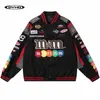 Men's Jackets Mens Racing Letter Embroidery Loose Racer Winter Streetwear Fashion Casual Varsity Unisex Baseball 221020