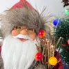 Christmas Decorations Holiday Gifts High-End Realistic Snowman Santa Desktop Claus Standing Doll 30 45cm Father Ornaments