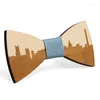 Fliegen Mode Original Holz Elegant Gentleman Casual City Schuh Handgemacht Schmetterling Hochzeit Party Holz Einzigartige Krawatte