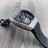 Orologio meccanico da uomo di lusso Fm Barrel Muller Uomo V32 Flangia intarsiata con diamanti Mantianxingke Yacht V45 Automatico al quarzo da donna