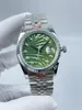 Montres pour hommes créateur de mode montre-bracelet de luxe mécanique automatique pour hommes 2813 mouvement motif vert cadran en or blanc montre de luxe orologio reloj