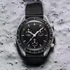 Planeta biocerâmico Lua homens relógios de alta qualidade Função completa Designer cronógrafo Mission para Mercury 42mm Nylon Relógios Quartz relógio Relogio Masculino