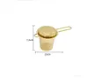 Roestvrij staal Gouden Tea Strainer Vouwbare Thee Infuser Basket voor Teapot Cup Teaware 500 stks DAP504