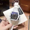 Zwitserse luxe horloges Richadmills Mechanical Watch Chronograph Polshorwatch Sixhand Movement Puur handgemaakte sfeer heren modeontwerper waterdichte pols
