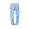 High Street Multi Pocket Pants Sweatpants Män och kvinnor som drabbas av solid Casual Harem Joggers Oversize Baggy Track Men