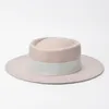 Berretti 202201-HH8124 British Style Winter % Nastri di lana di diversi colori Fedora Cap Uomo Donna Cappello