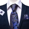 Cravates d'arc Hi-Tie pour hommes Paisley Cravate pour hommes Marine Floral Luxe Cravate en soie Cravate Robes formelles Cadeaux d'affaires de mariage