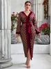 Plus size jurken toleen vrouwen maxi grote 2022 lente lange mouw luxe chique elegante moslim Turkse avondfeestje robe kleding