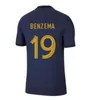 2022 WK FRANSE voetbaltrui kinderen kit volwassen BENZEMA voetbalshirts MBAPPE GRIEZMANN POGBA KANTE maillot voet kit Top Shirt hommes enfants MEN kind Set