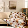 Filtar abstrakt geometriska ginkgo bladkonstdekor kasta slipcover tofas ​​nordisk stil resor filt damm täcker barn rum tapestry