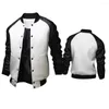 Men's Jackets Autumn Winter -Selling Men's Baseball Jacket Big Pockets And Leather Sleeves Casual Sports Stand-up Collar