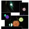 Solar Light Peacock Eye LED Chandelier Outdoor Garden Decoration Hollow Lawn Street staket Vattent￤t liten storlek