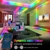 Şeritler Rüya Renk Led Strip Işıkları WS2811 RGB IC Telefon Uygulaması Kontrolü Luces 5m 10m 15m Diyot Esnek Şerit Bant Duvar Yatak Odası DC12V