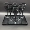 Outils de Bar, seau en plastique mystère noir, flûtes en verre, ensembles de refroidisseurs de fête, accessoires de Bar 252R