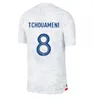 2022 23 France BENZEMA MBAPPE Camisas de futebol 22/23 GRIEZMANN POGBA KANTE maillot kit de pé camisa superior DEMBELE KIMPEMBE VARANE SALIBA DIGNE GIROUD Jogo de futebol masculino para crianças