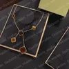 100 925 Silver Fashion Pendant Necklaces four leaf clover 18k Gold Mixed 5five Irregular flowers agate necklace for women design7294194