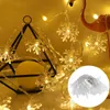 الأوتار LED GARLAND HOADION SNOWFLIAKS String Fairy Lights Hanging Ornaments Christmas Tree Decorations for Home Party Noel Navidad 2022