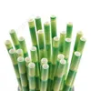 Paper Straws 19.5cm Disposable Bubble Tea Thick Bamboo Juice Drinking Straw lot Eco-Friendly Milk-Straw Birthday Wedding Party Gifts 500 lots DAJ503