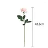 Dekorativa blommor Real Touch Rose Artificial Flower Branch STEM LATEX HEM DECORATIONS FￖR VￄRKE PARTY Birthday Valentine's Day Gift