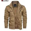 Vestes pour hommes MAGCOMSEN Automne Hiver Polaire Hommes Militaire Coupe-Vent Casual Armée Pilote Manteau Épaissir Chaud Bomber Cargo Survêtement 221014