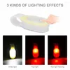 Lumières nocturnes Mini LED LED flexible Lampe torche USB Lantern rechargeable à l'extérieur Camping Red White Flashing Lighting 48