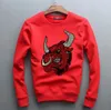 Herrtr￥lar Rhinestone Hip Hop Streetwear Designer Sweatshirts m￤rke