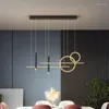 Chandeliers Simple Dining Room Chandelier Modern Minimalist LED Long Table Bar Nordic Office Light