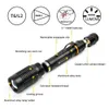 Torches zaklampen Super Bright LED T6/L2 Torch waterdichte zoombare LED -fakkel voor 2x18650 batterijen Aluminiumlader Geschenkdoos Gratis geschenk L221014