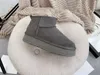 Boots 2022 Ultra Mini Platform Designer Женщина Winter Angle Australia Snow Thust Bottom Real Leather Теплые пушистые пинетки с размером меха SFSDF91